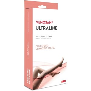 Meia de Compressao Venosan Ultraline 4000 Panturrilha 3/4 20-30 AD XG Pe Aberto Bege