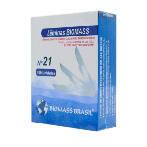 Lamina de Bisturi N.21 CX C/100un Biomass