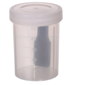 Coletor Fezes e Urina Universal Tampa Branca c/ Pa 50mL J.Prolab