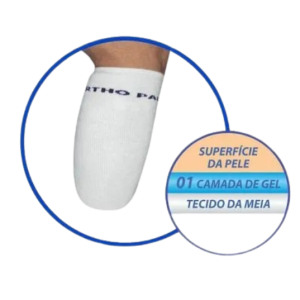 Meia Com Duplo Gel Para Amputacao Transtibial Tam G SG702
