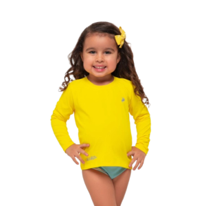 Camisa UV Manga Longa Infantil Amarelo RR002 Radar UV - COR: Amarelo, TAMANHO: 1