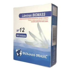 Lamina de Bisturi N.12 CX C/100un Biomass