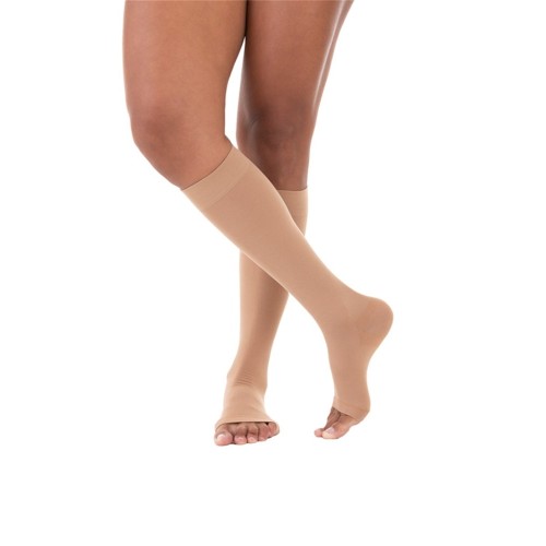 Meia de Compressão Venosan Ultraline 4000 Panturrilha 3/4 20-30 AD G Pe Aberto Bege