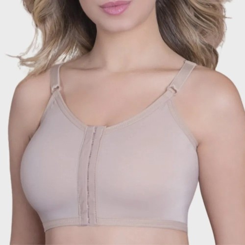 Sutia Pos Cirurgico Mamoplastia Sem Costura Fecho Frontal PP Chocolate 60124 New Form