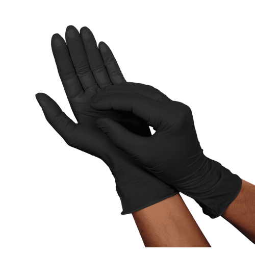 Luva Nitrilica Industrial Preta P 6,5 100un Vabene