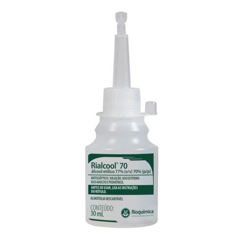 Alcool 70% Saneante 30mL Twist Off Rialcool Rioquimica