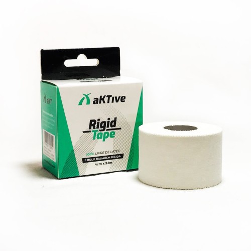 Bandagem Rigida Livre de Latex Aktive Rigid Tape 4 CM Branca