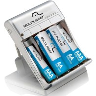 Carregador Pilhas Multi 2 XAA+2 XAAA 12H CB045 Multilaser