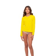 Camisa UV Manga Longa Infantil Amarelo RR002 Radar UV - COR: Amarelo, TAMANHO: 10