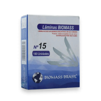 Lamina de Bisturi N.15 CX C/100un Biomass
