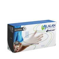 Luva Latex Sem Po M cx com 100un Lalan Yala Safemax