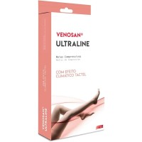 Meia de Compressao Venosan Ultraline 4000 Panturrilha 3/4 20-30 AD XG Pe Aberto Bege