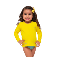 Camisa UV Manga Longa Infantil Amarelo RR002 Radar UV - COR: Amarelo, TAMANHO: 1