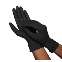 Luva Nitrilica Industrial Preta M 7,5 c/100un Vabene