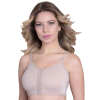 Sutia Pos Cirurgico Mamoplastia Sem Costura Fecho Frontal 3GG Chocolate 60124 New Form